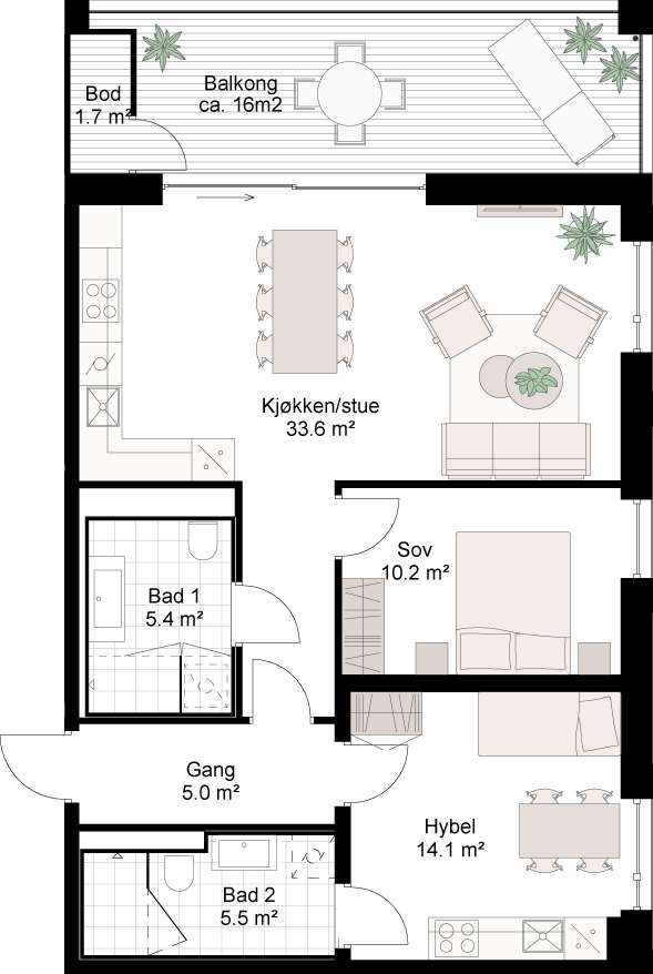 Alternativ med hybel